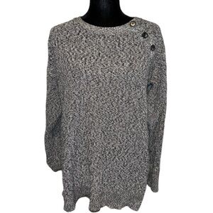 Loft Salt & Pepper Knit Sweater